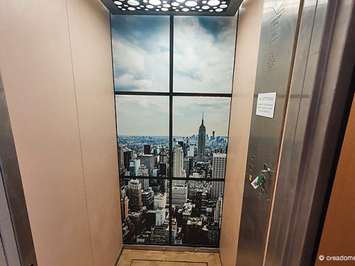 Fotobehang in lift