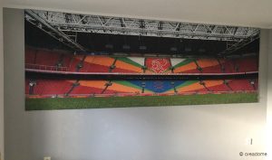 Textieldoek Ajax stadion met frame slaapkamer