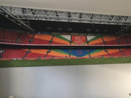 Textieldoek Ajax stadion met frame slaapkamer