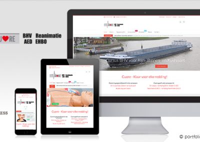 Website + webshop Cuore Reanimatie – AED – EHBO